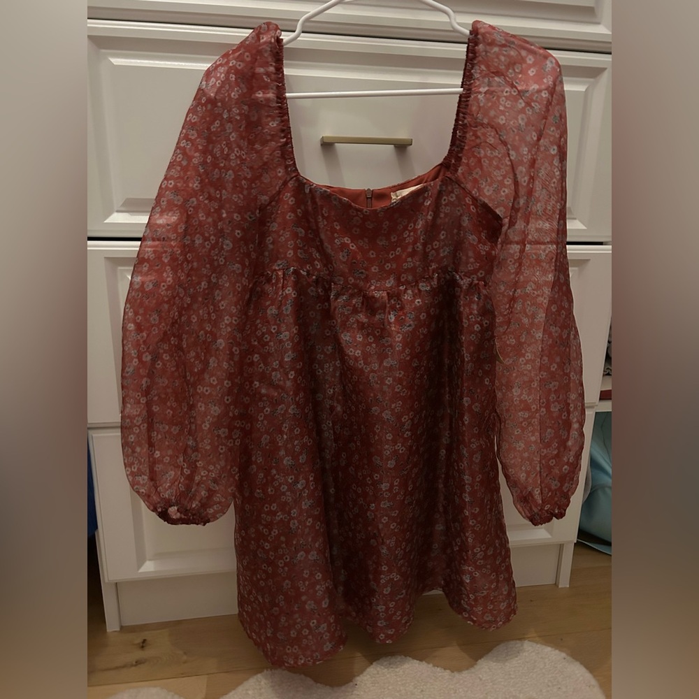 Altar'd State Red Floral Mini Dress NWT size XS